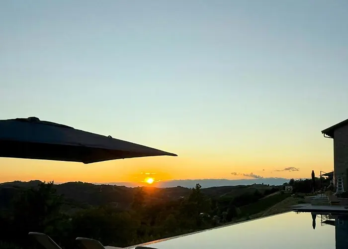 펜션 New With Infinity Pool Near Acqui Terme 카스텔 로케로